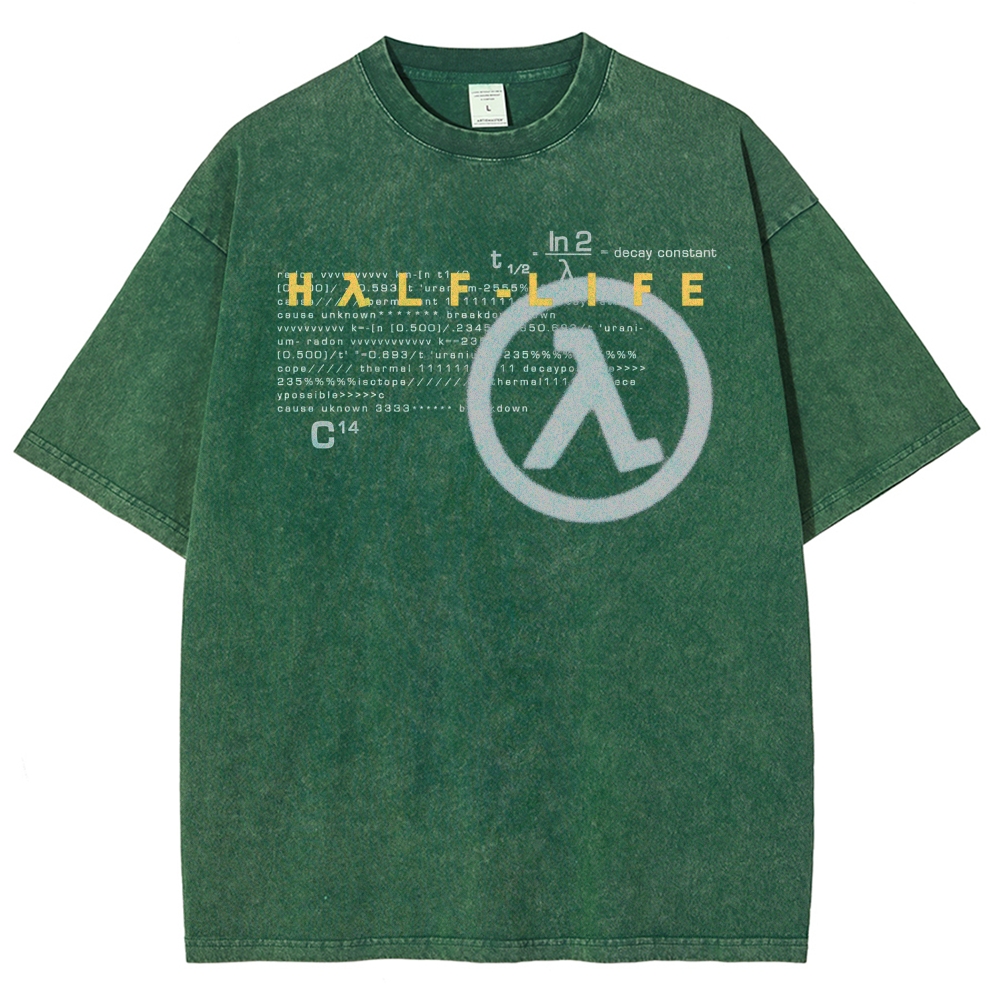 Half Life Unisex Fit Washed T-Shirt 2510008415