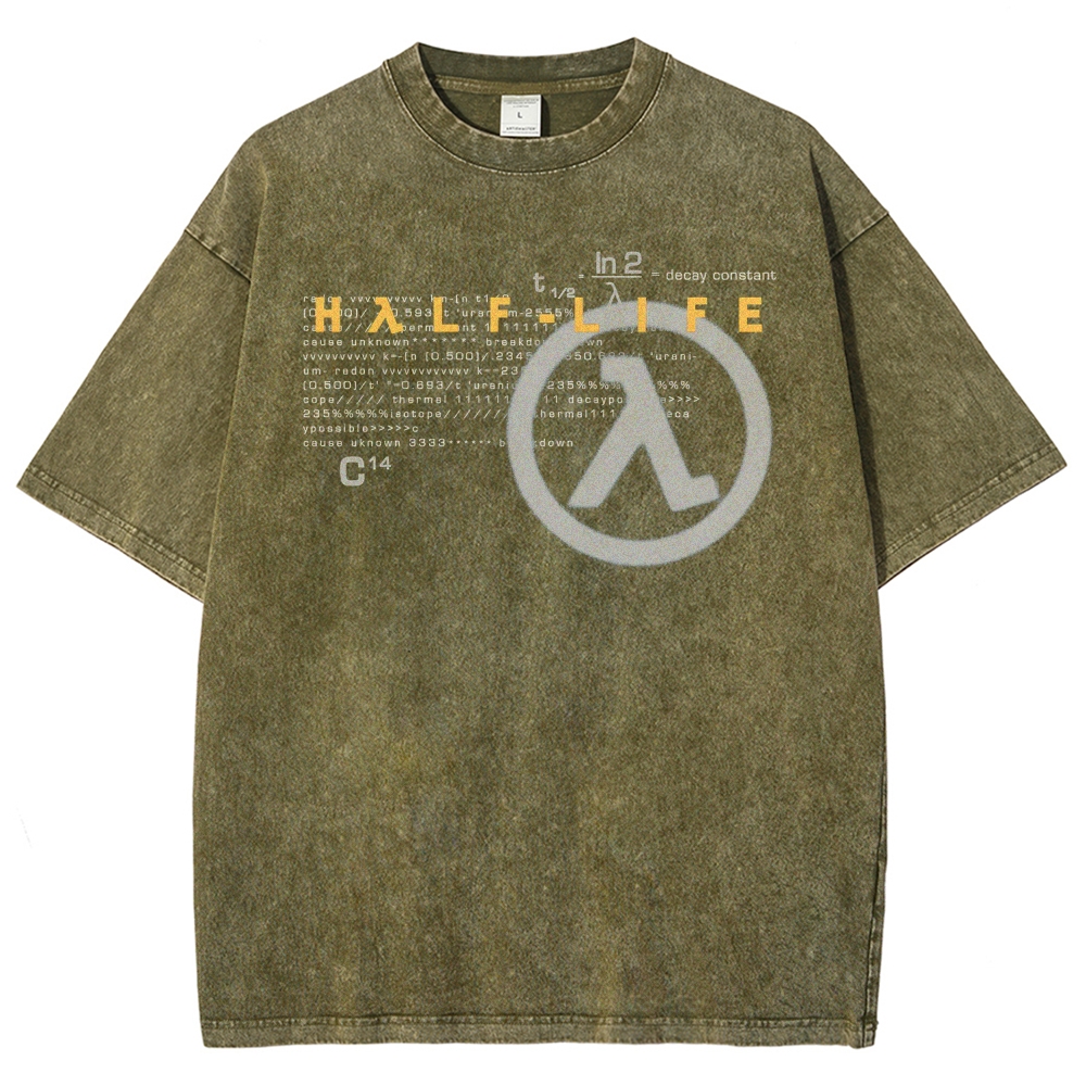 Half Life Unisex Fit Washed T-Shirt 2510008415