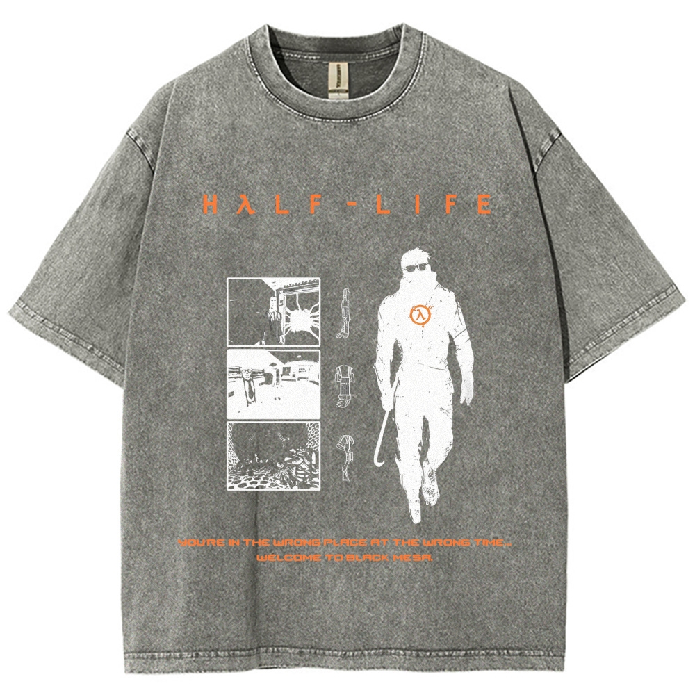 Half Life Unisex Fit Washed T-Shirt 2510010193