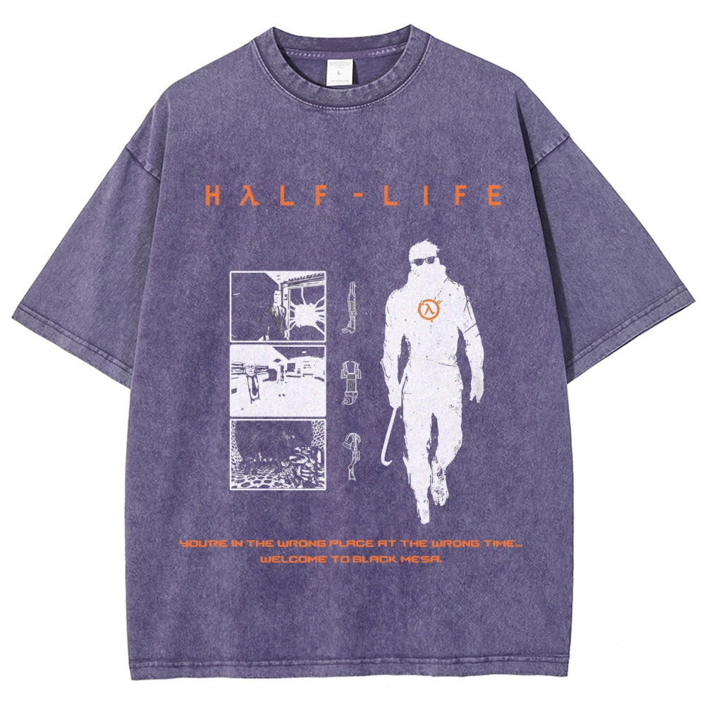 Half Life Unisex Fit Washed T-Shirt 2510010193
