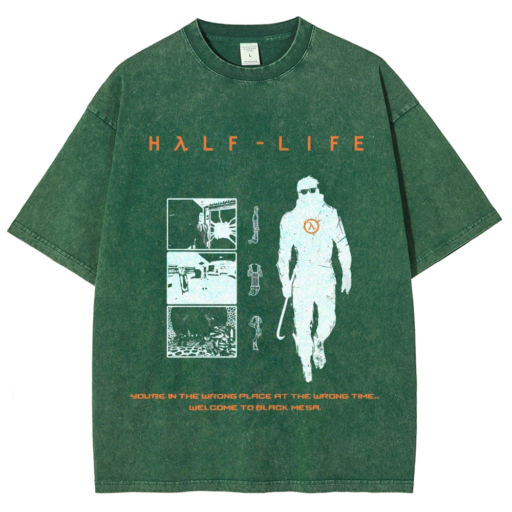 Half Life Unisex Fit Washed T-Shirt 2510010193