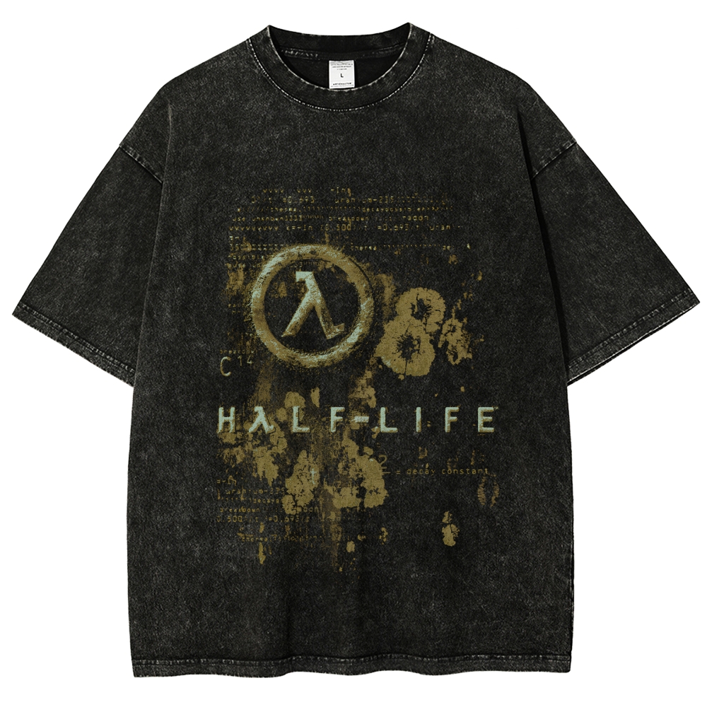 Half Life Unisex Fit Washed T-Shirt 2510010195