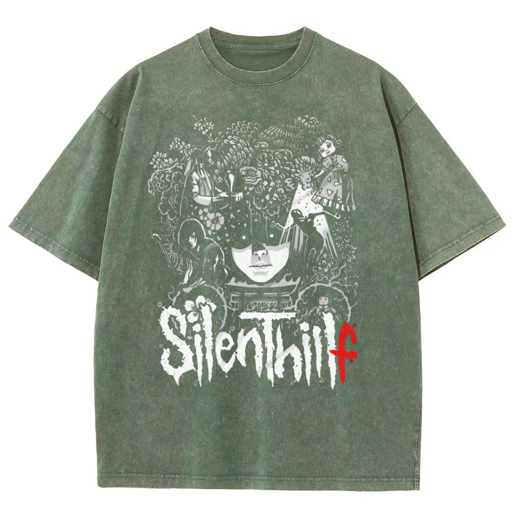 Slient Hill F Unisex Fit Washed T-Shirt 2510011501