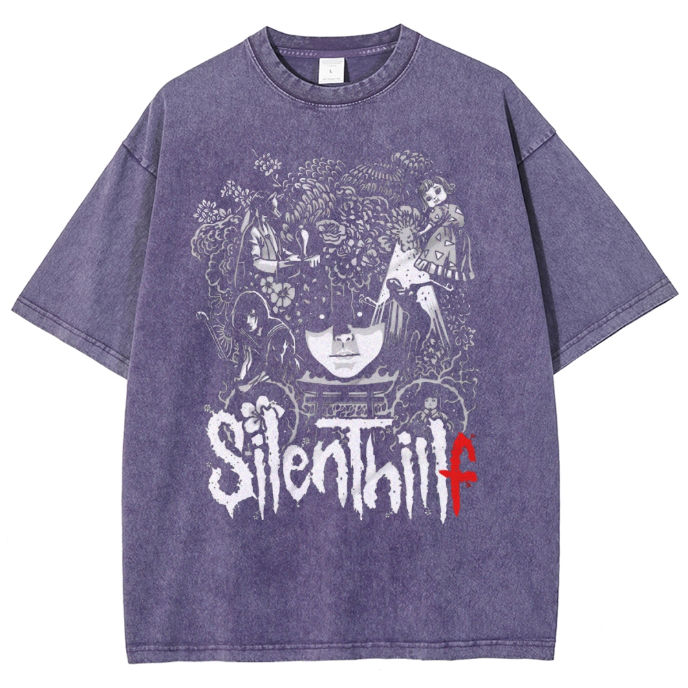 Slient Hill F Unisex Fit Washed T-Shirt 2510011501