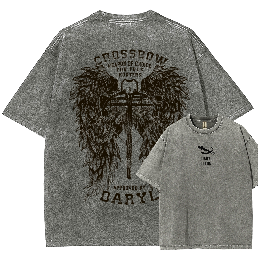 The Walking Dead Daryl Unisex Fit Washed T-Shirt 2510021013