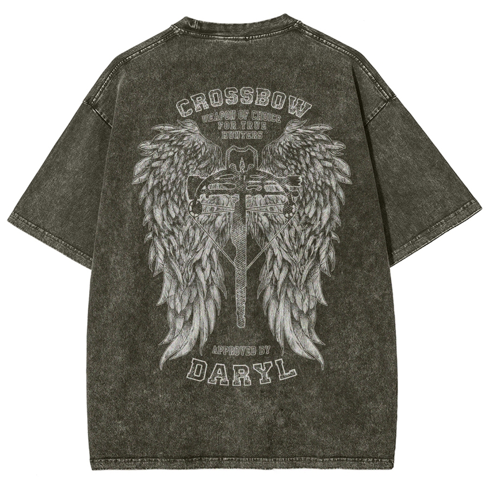 The Walking Dead Daryl Unisex Fit Washed T-Shirt 2510021013