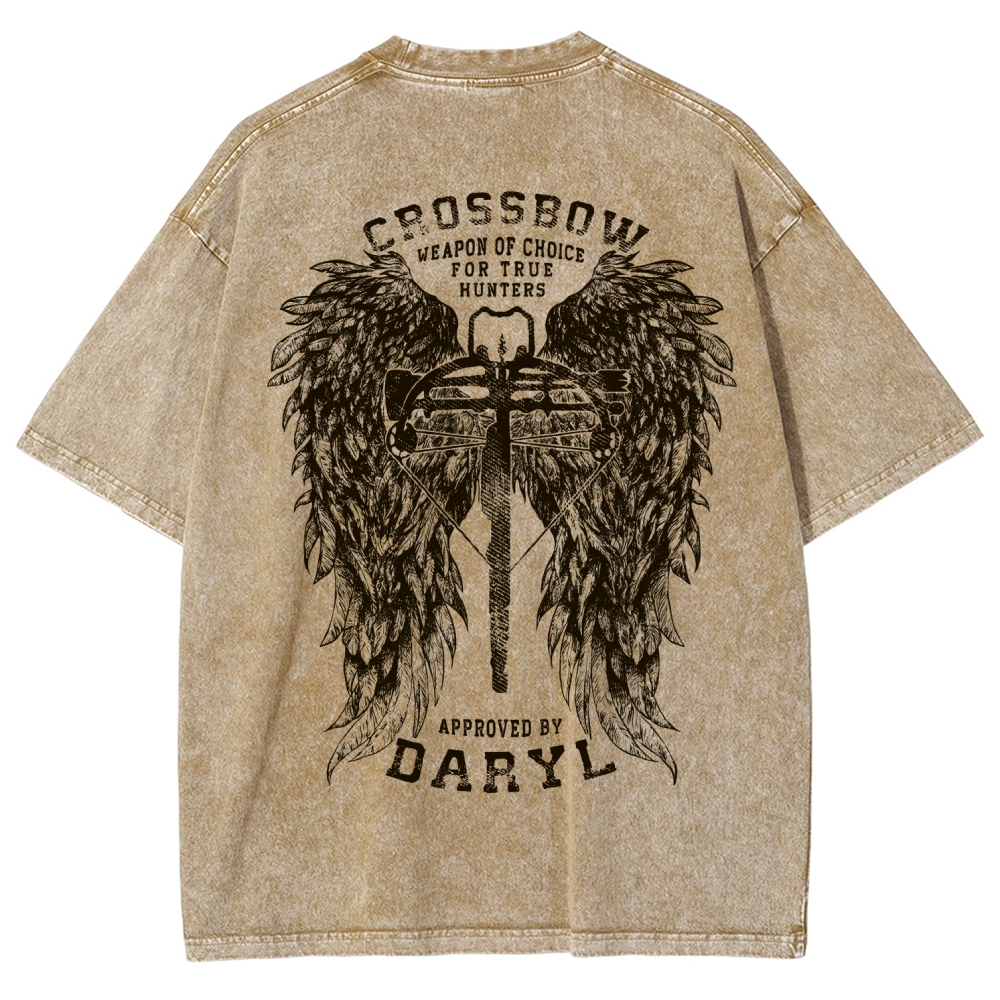 The Walking Dead Daryl Unisex Fit Washed T-Shirt 2510021013