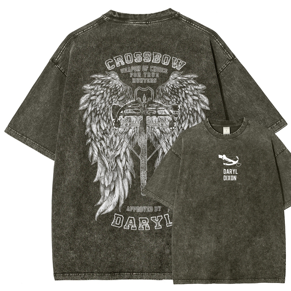 The Walking Dead Daryl Unisex Fit Washed T-Shirt 2510021013