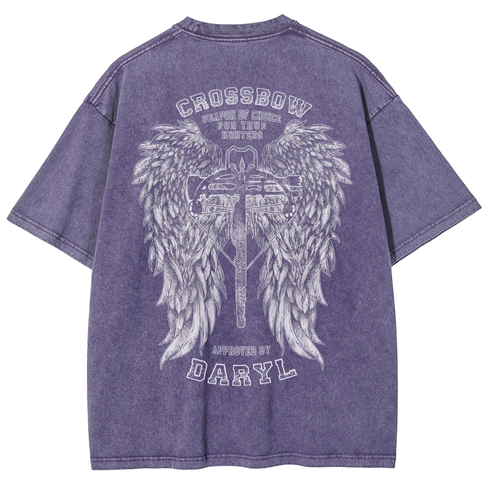 The Walking Dead Daryl Unisex Fit Washed T-Shirt 2510021013