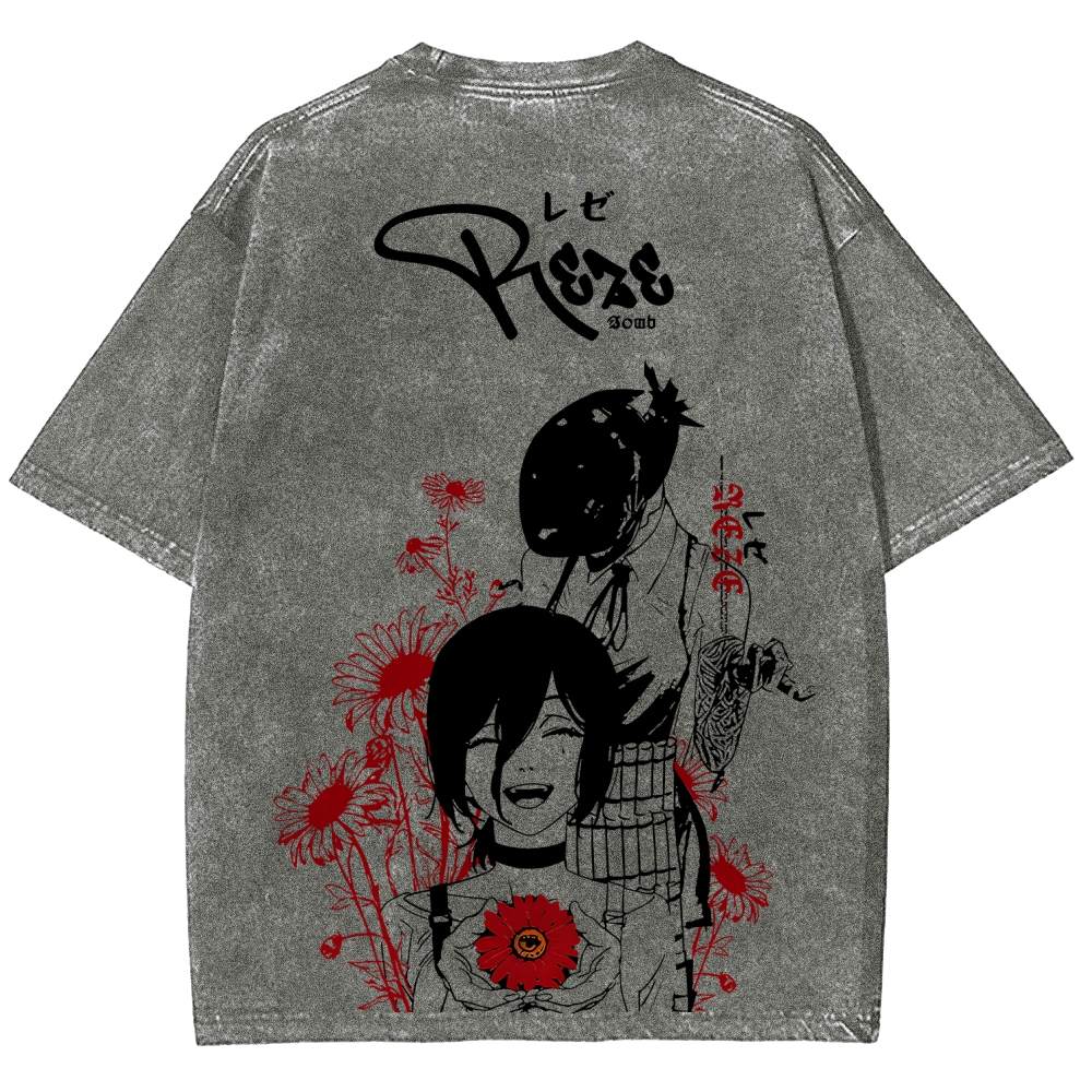 Chainsaw Man Unisex Fit Washed T-Shirt 2511004263