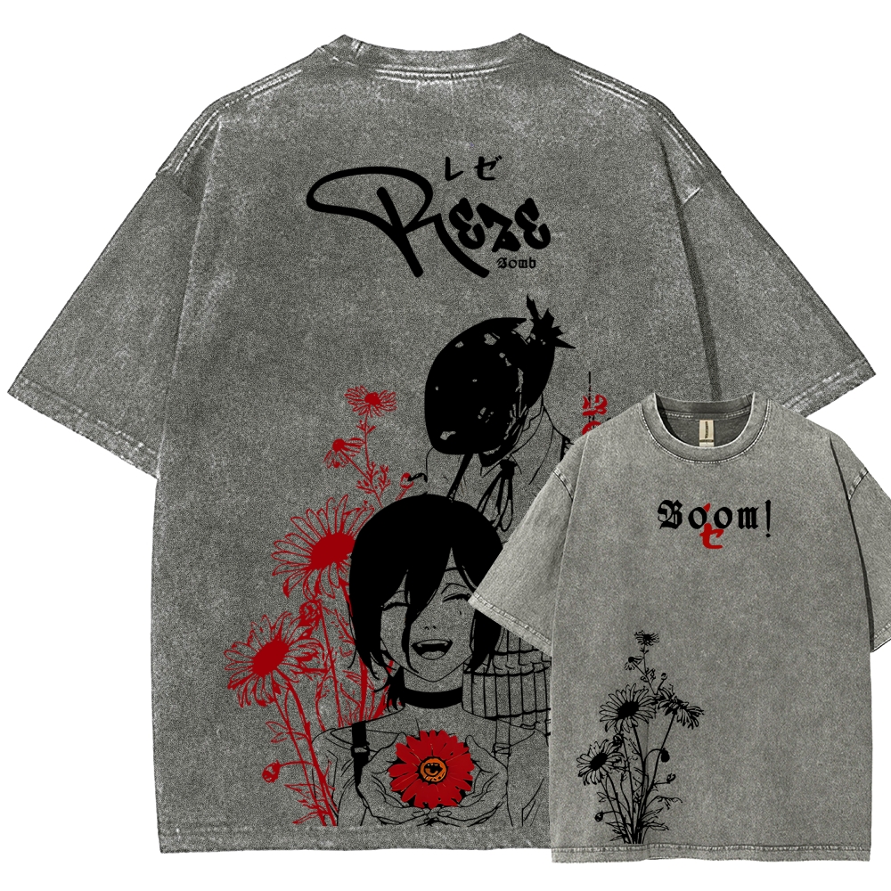 Chainsaw Man Unisex Fit Washed T-Shirt 2511004263