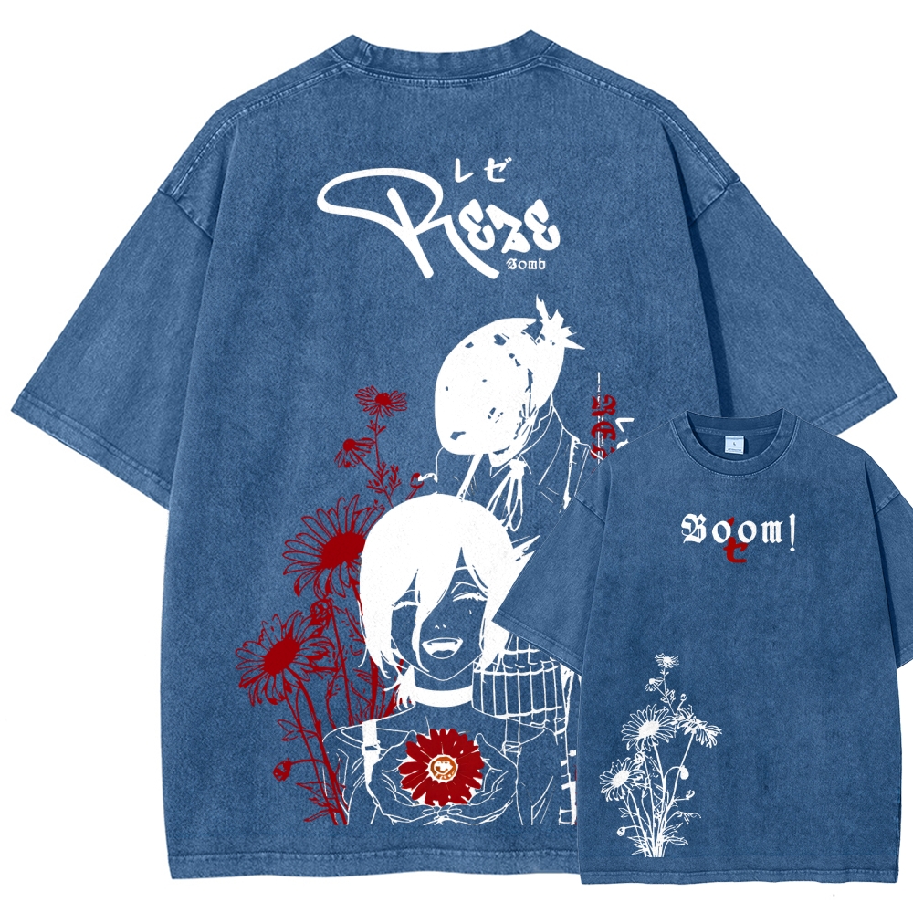 Chainsaw Man Unisex Fit Washed T-Shirt 2511004263