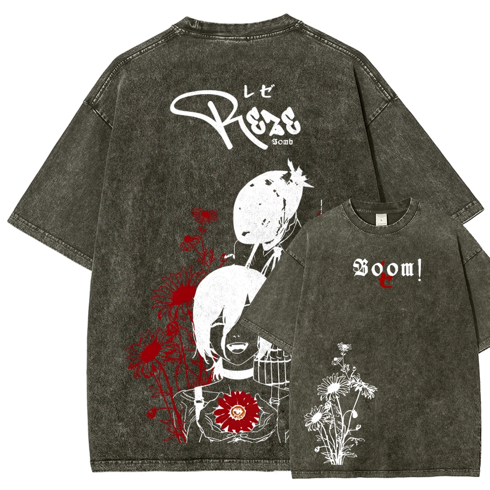 Chainsaw Man Unisex Fit Washed T-Shirt 2511004263