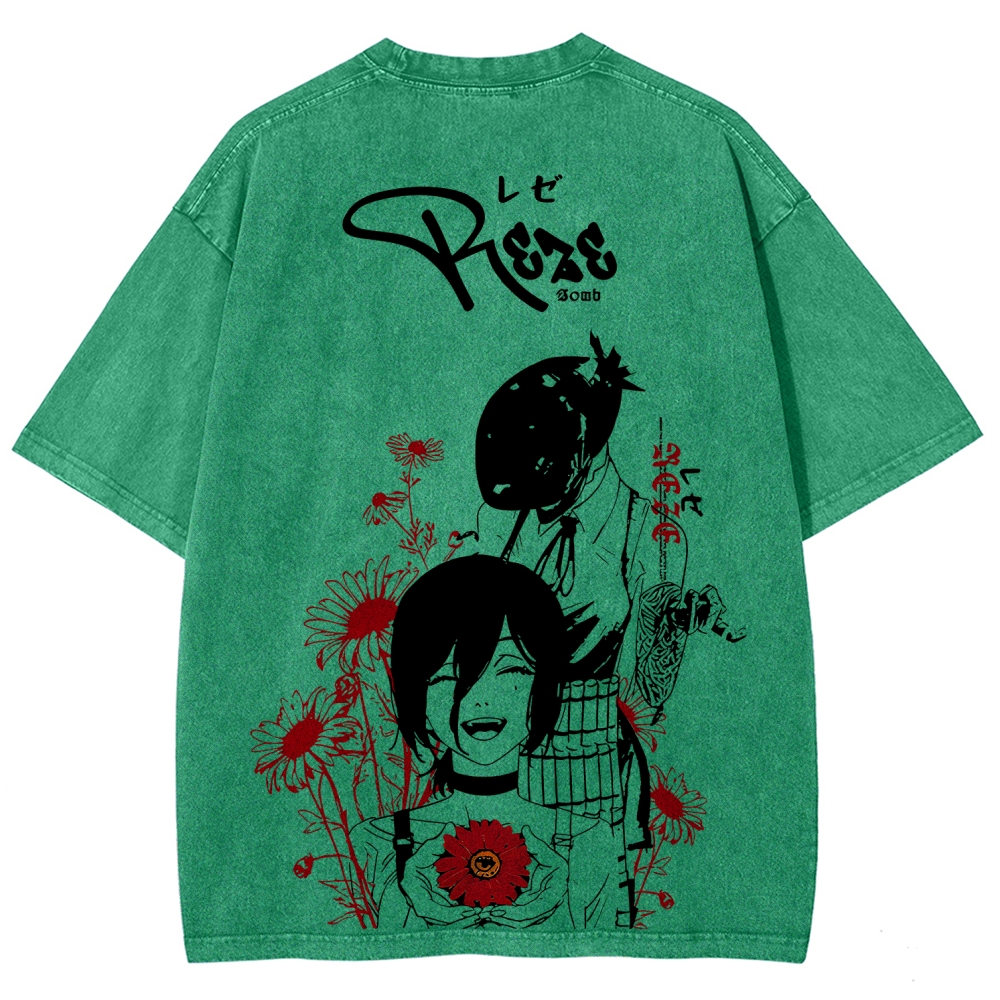 Chainsaw Man Unisex Fit Washed T-Shirt 2511004263