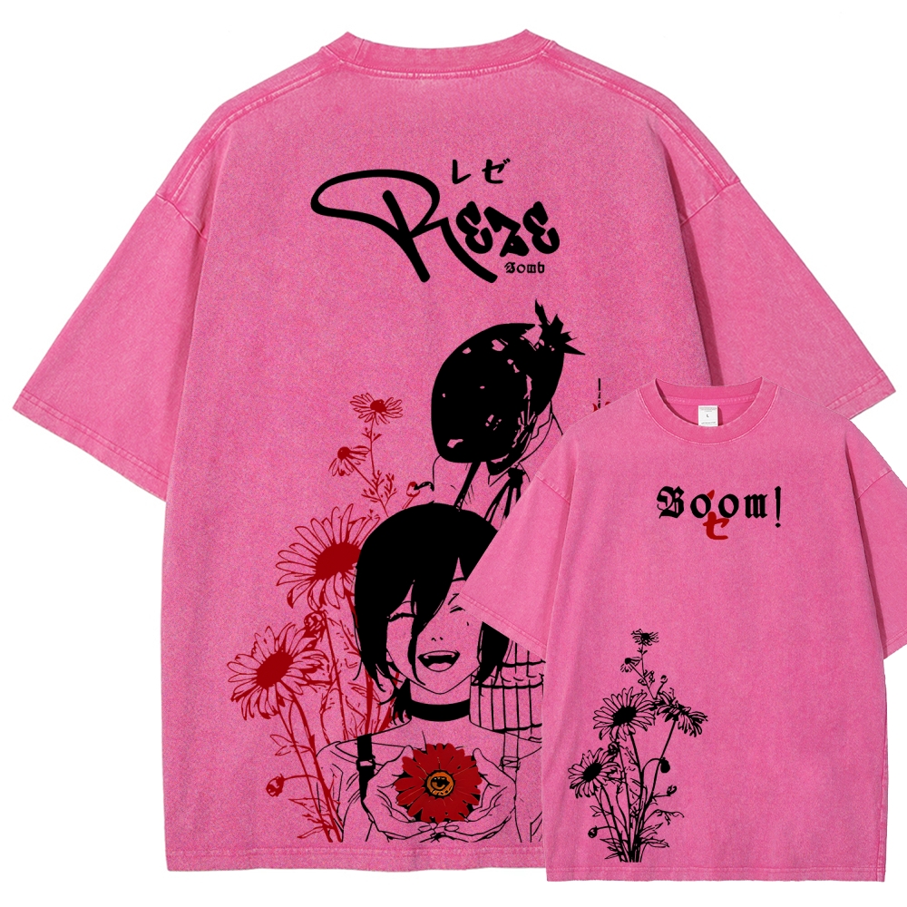 Chainsaw Man Unisex Fit Washed T-Shirt 2511004263