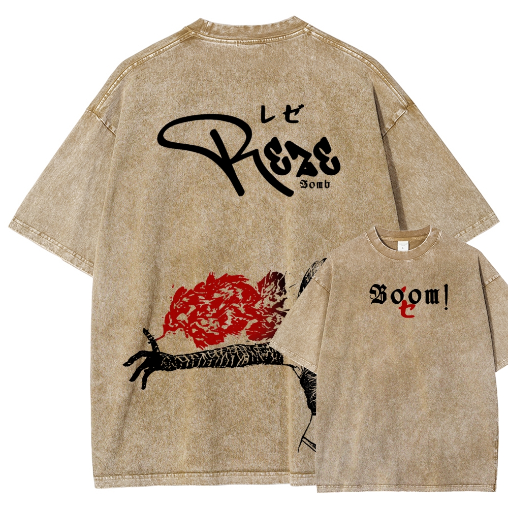 Chainsaw Man Unisex Fit Washed T-Shirt 2511004277