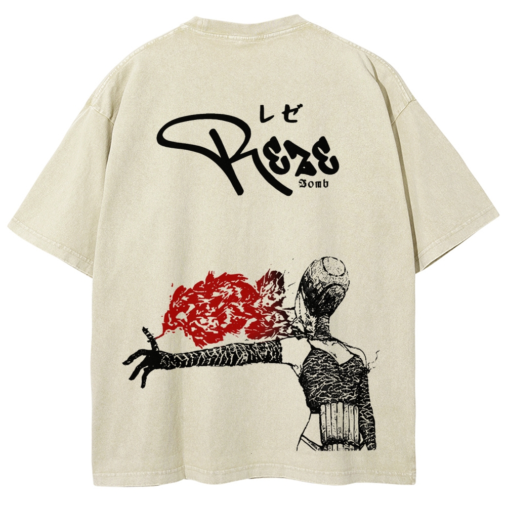 Chainsaw Man Unisex Fit Washed T-Shirt 2511004277