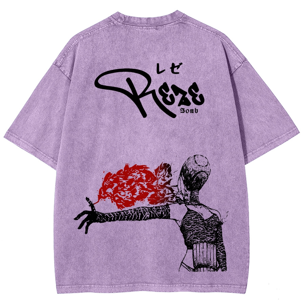 Chainsaw Man Unisex Fit Washed T-Shirt 2511004277