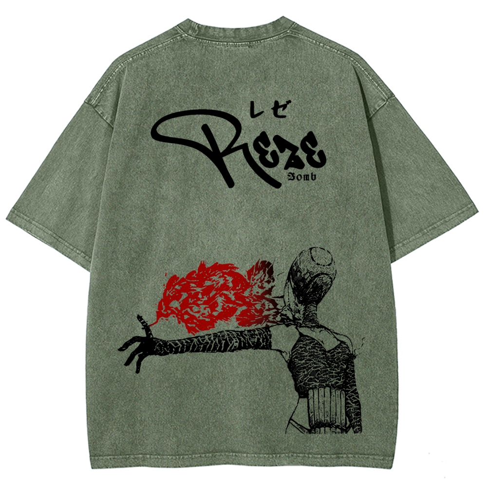 Chainsaw Man Unisex Fit Washed T-Shirt 2511004277