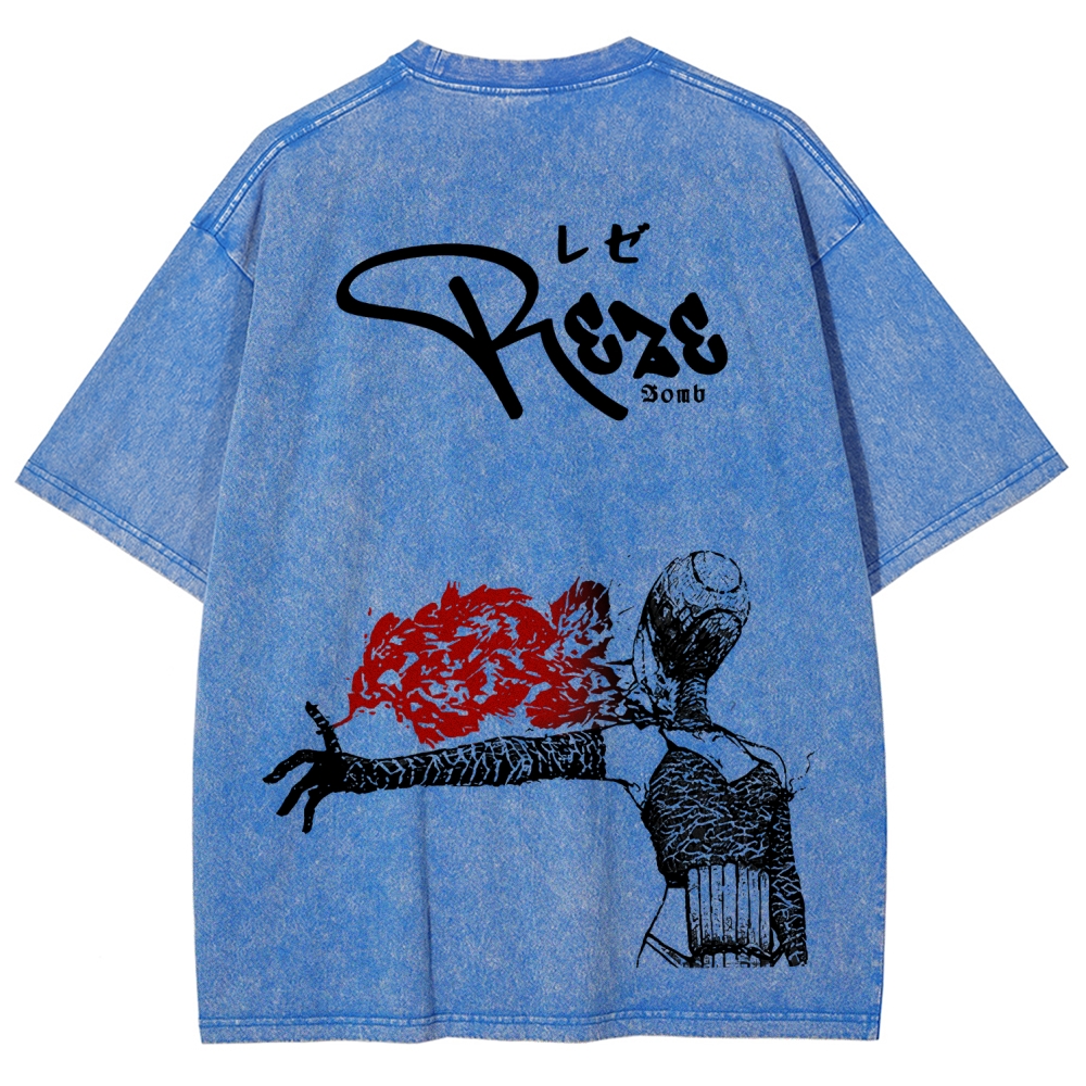 Chainsaw Man Unisex Fit Washed T-Shirt 2511004277