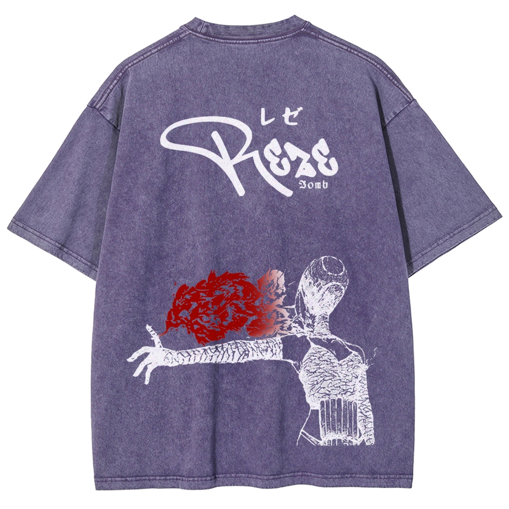 Chainsaw Man Unisex Fit Washed T-Shirt 2511004277