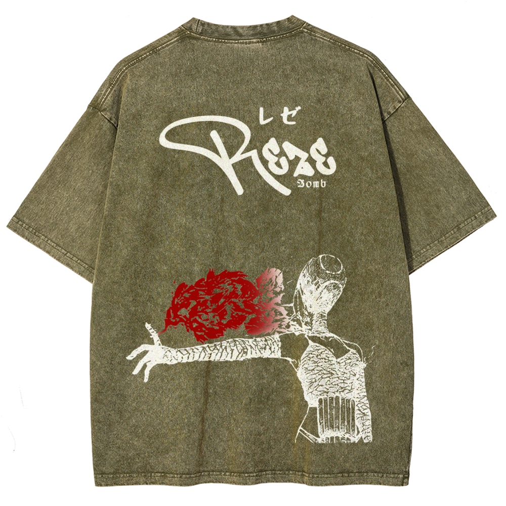 Chainsaw Man Unisex Fit Washed T-Shirt 2511004277