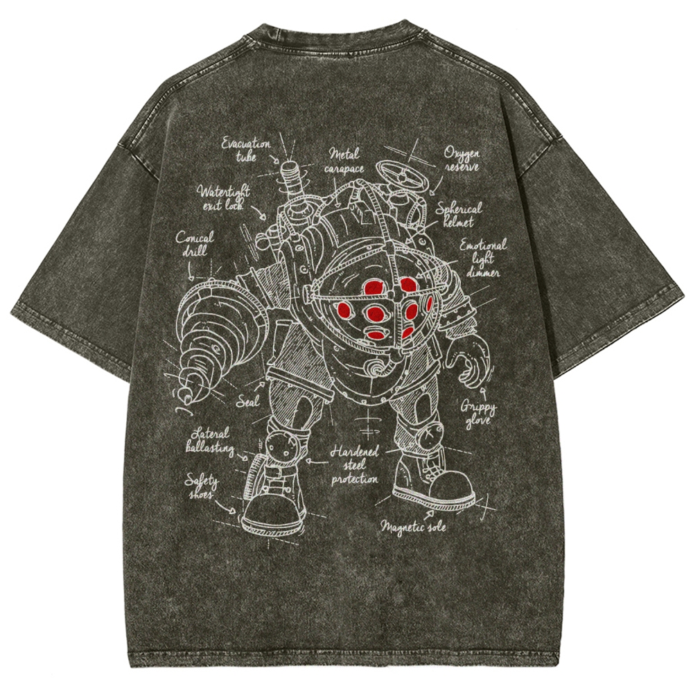 Bioshock Unisex Fit Washed T-Shirt 2511004377