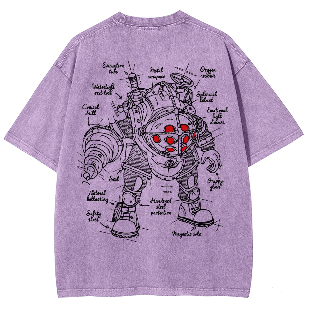 Bioshock Unisex Fit Washed T-Shirt 2511004377