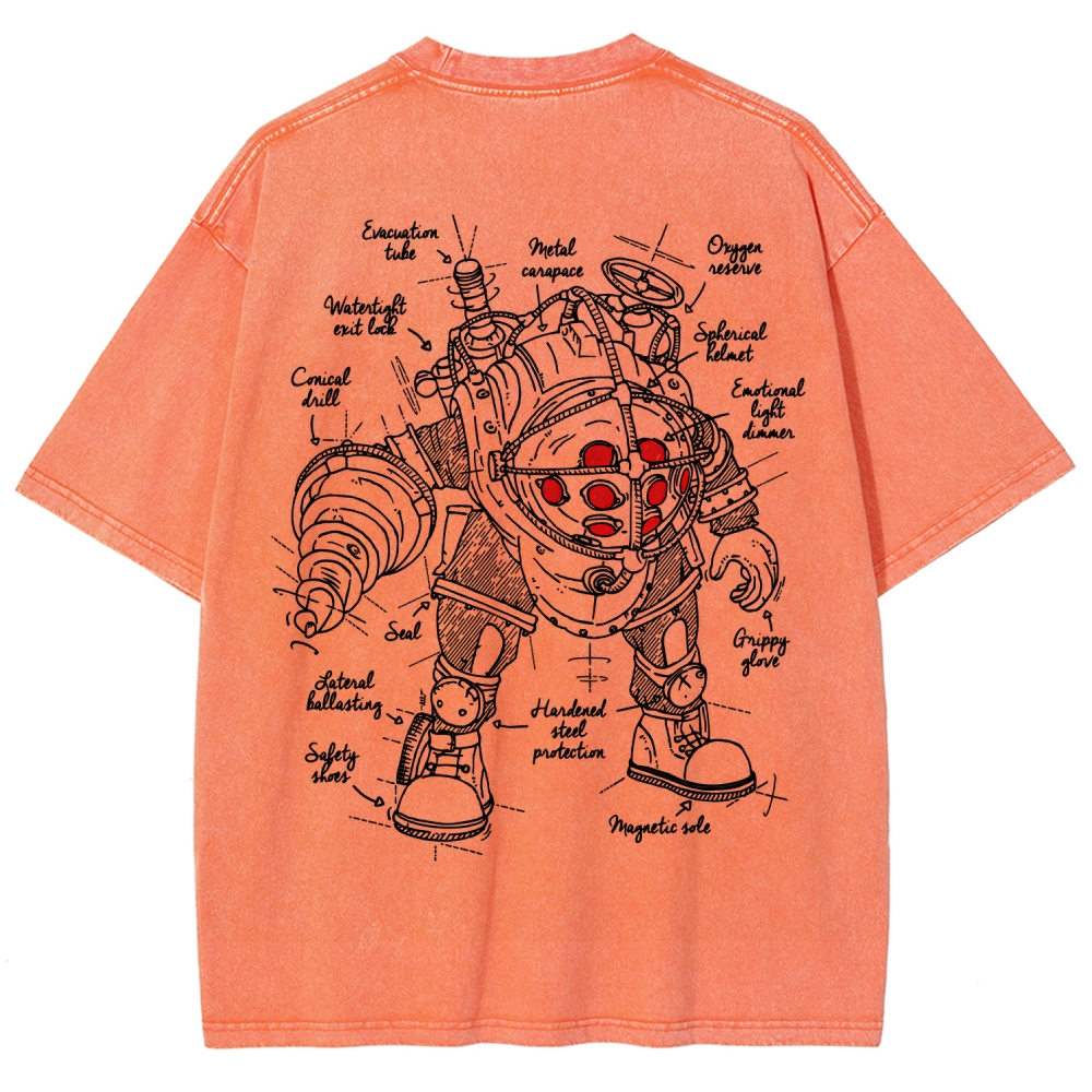 Bioshock Unisex Fit Washed T-Shirt 2511004377