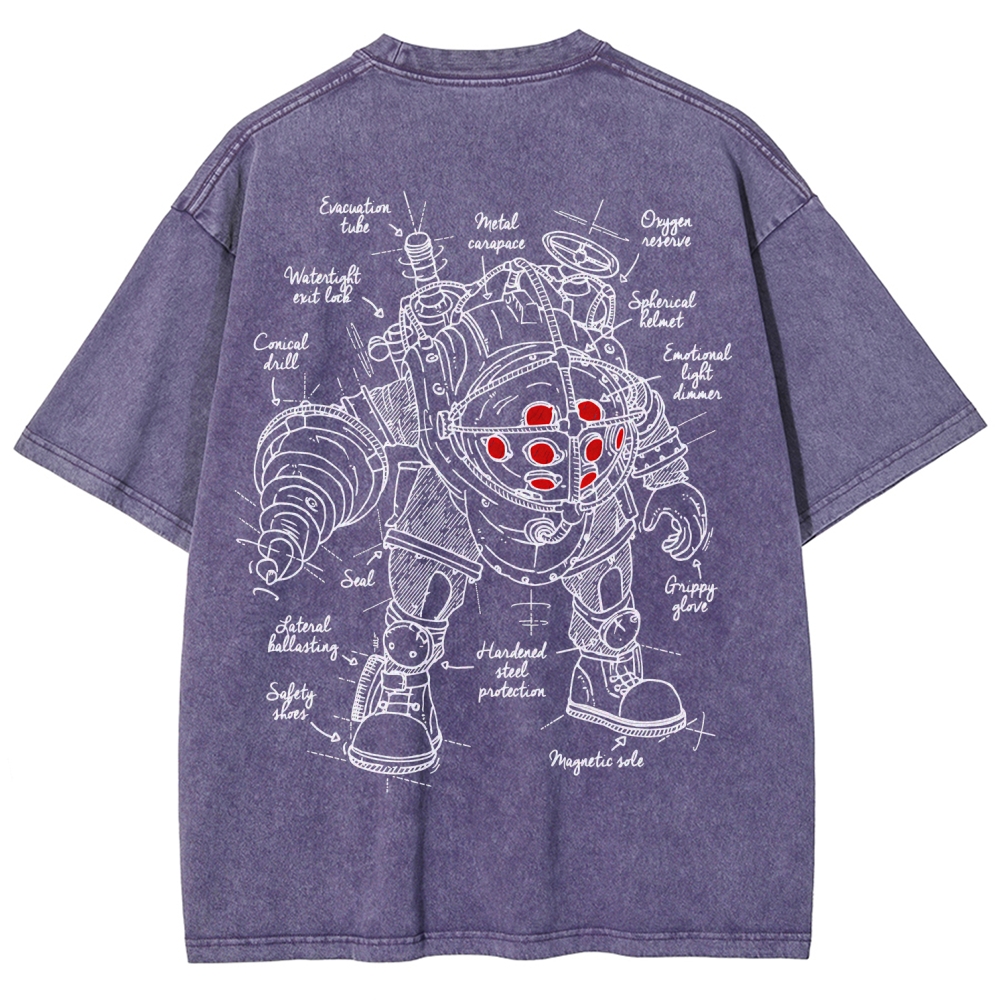 Bioshock Unisex Fit Washed T-Shirt 2511004377