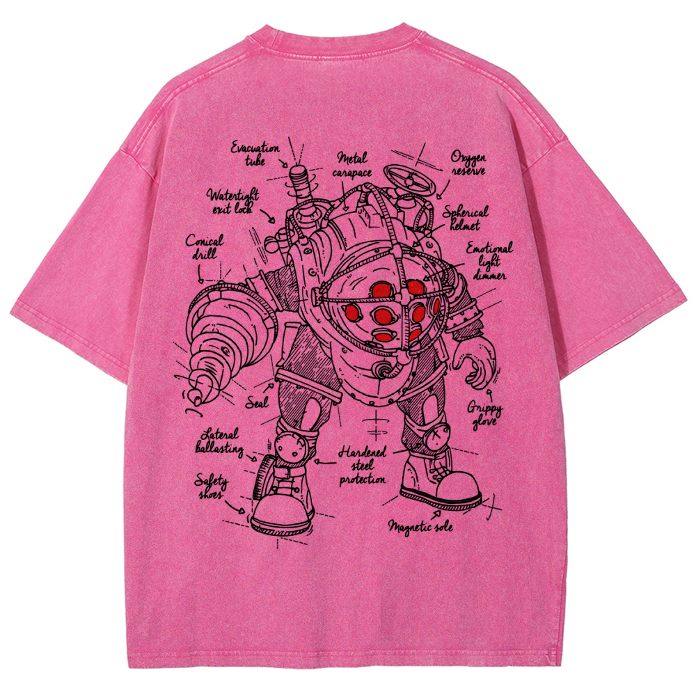 Bioshock Unisex Fit Washed T-Shirt 2511004377