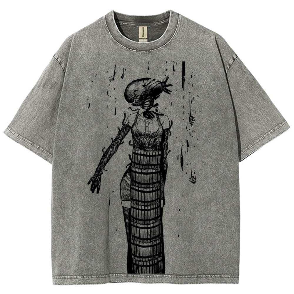 Chainsaw Man Unisex Fit Washed T-Shirt 2511004400