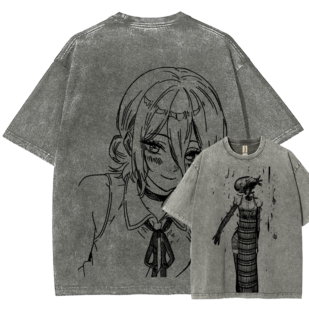 Chainsaw Man Unisex Fit Washed T-Shirt 2511004400