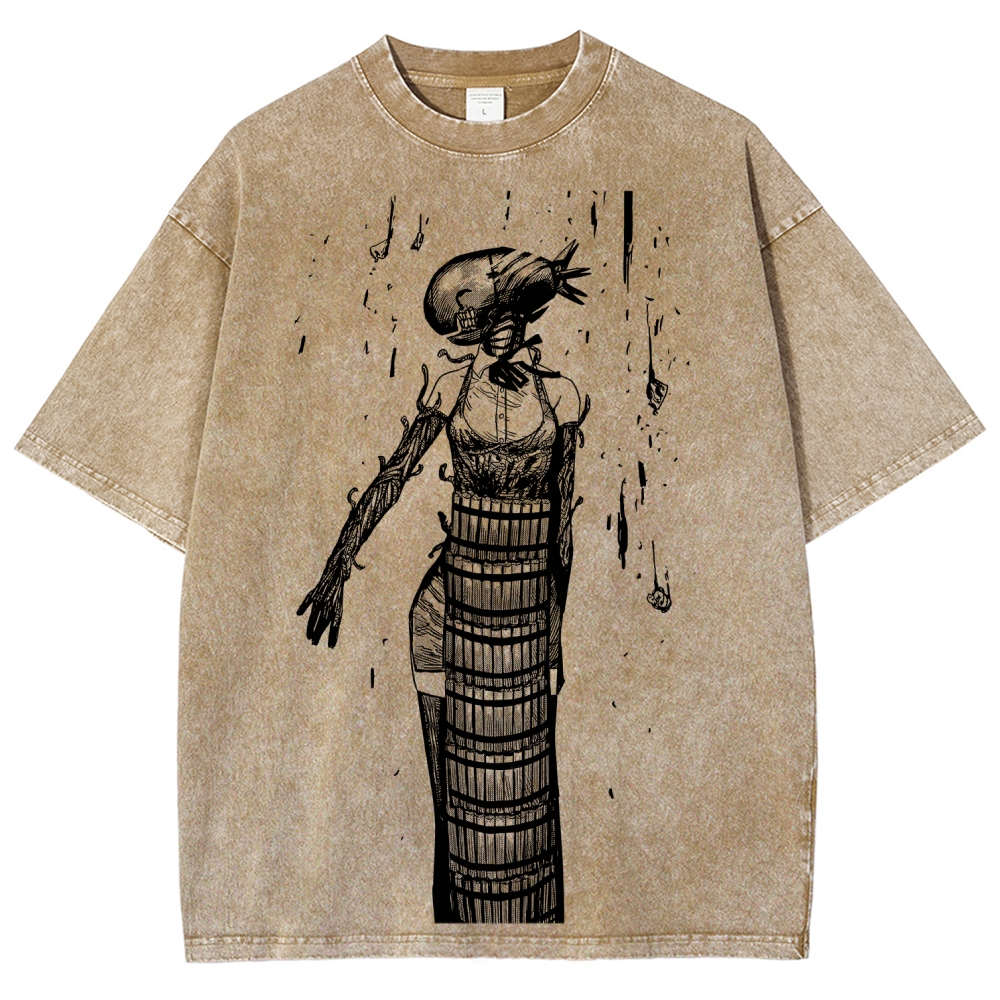 Chainsaw Man Unisex Fit Washed T-Shirt 2511004400