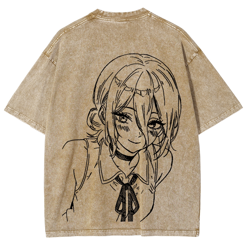 Chainsaw Man Unisex Fit Washed T-Shirt 2511004400