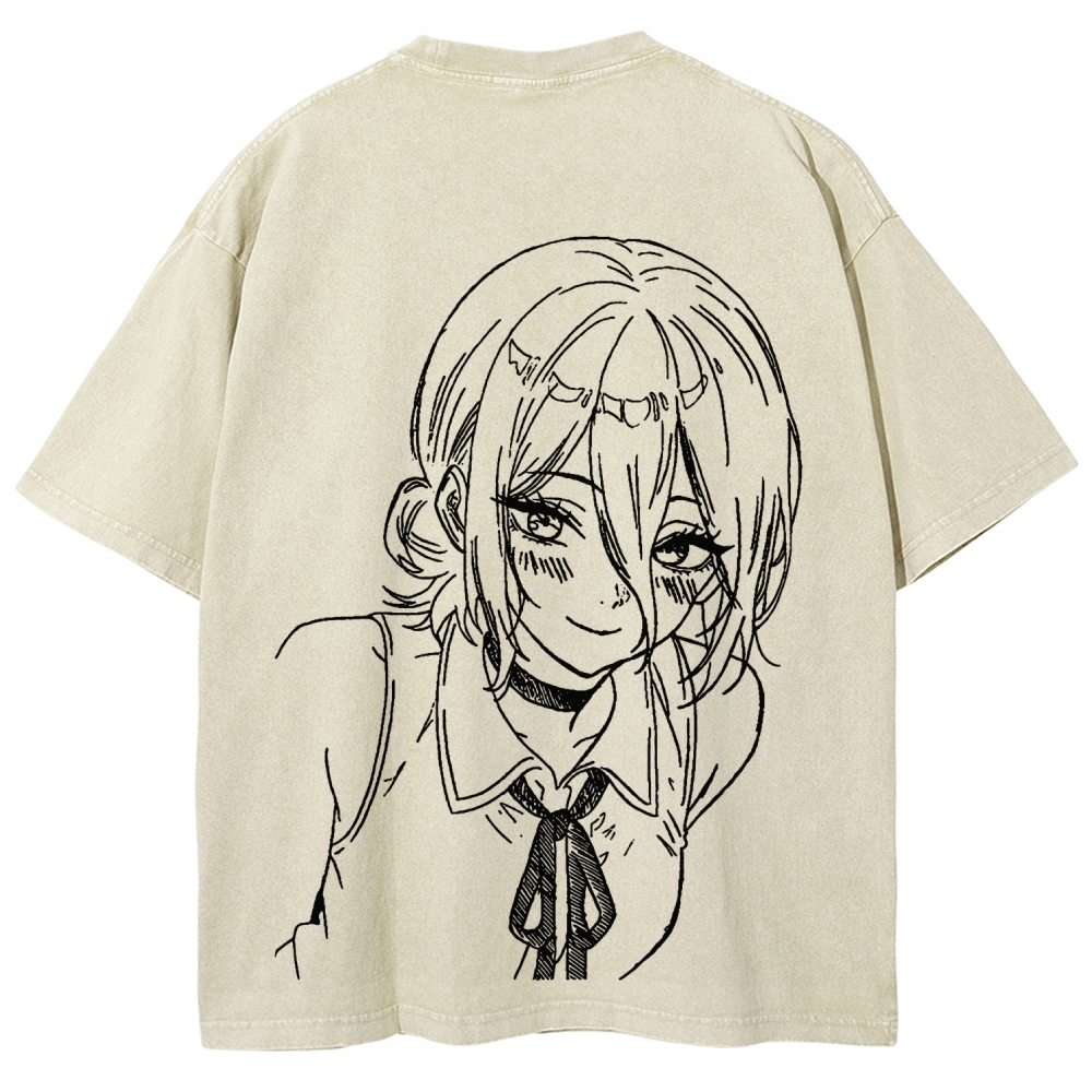 Chainsaw Man Unisex Fit Washed T-Shirt 2511004400