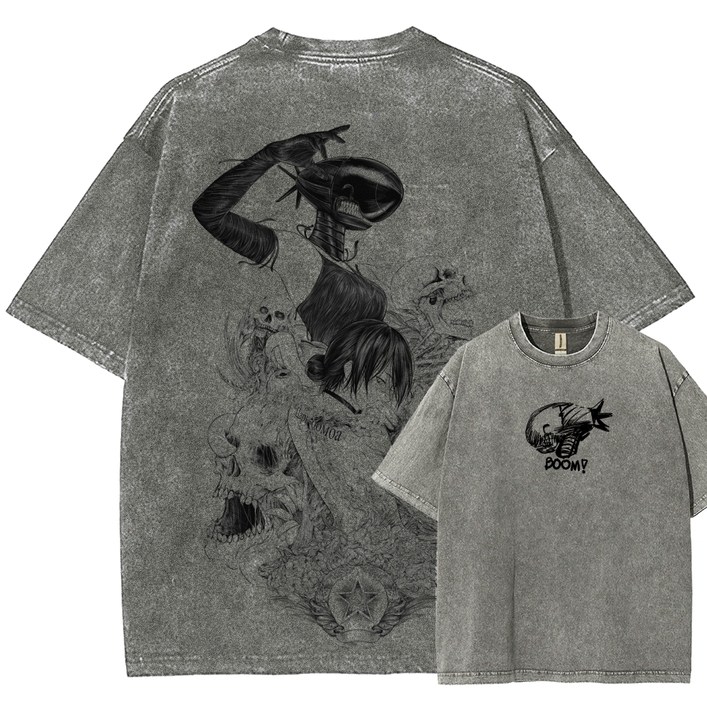 Chainsaw Man Unisex Fit Washed T-Shirt 2511004403