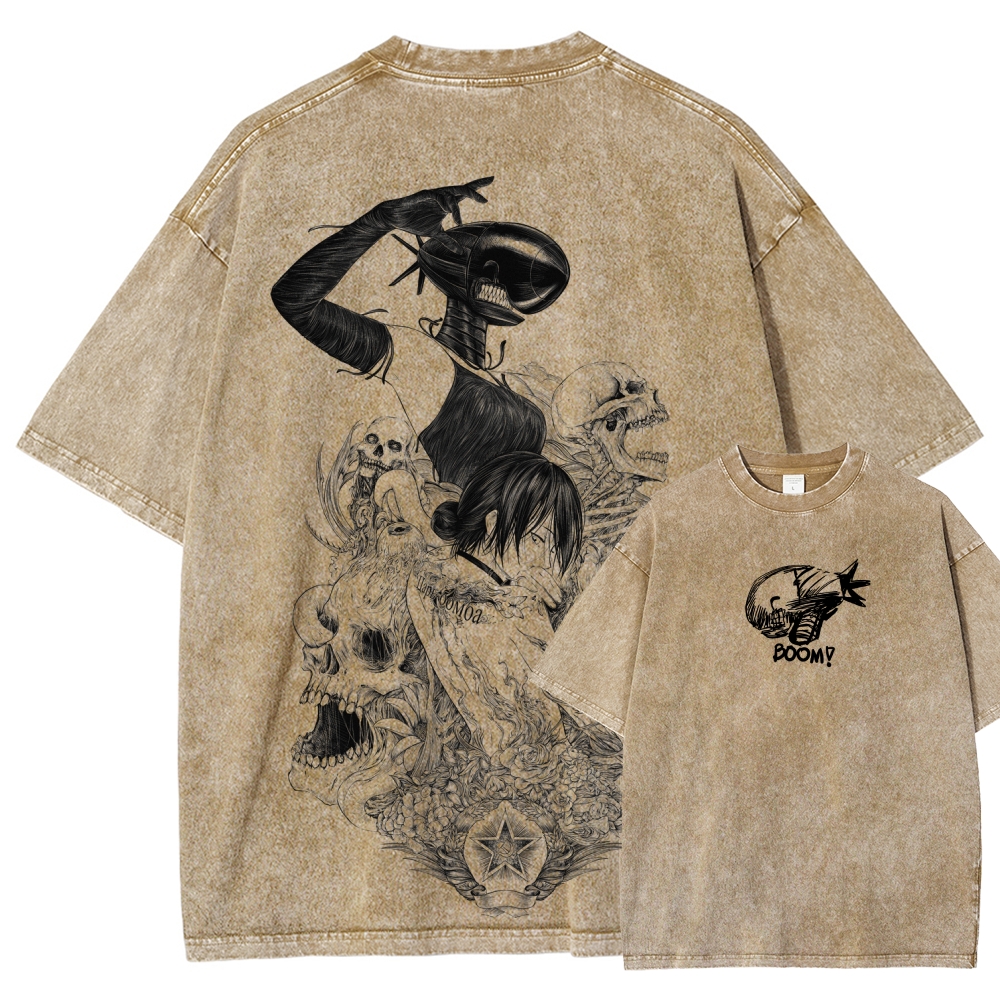 Chainsaw Man Unisex Fit Washed T-Shirt 2511004403