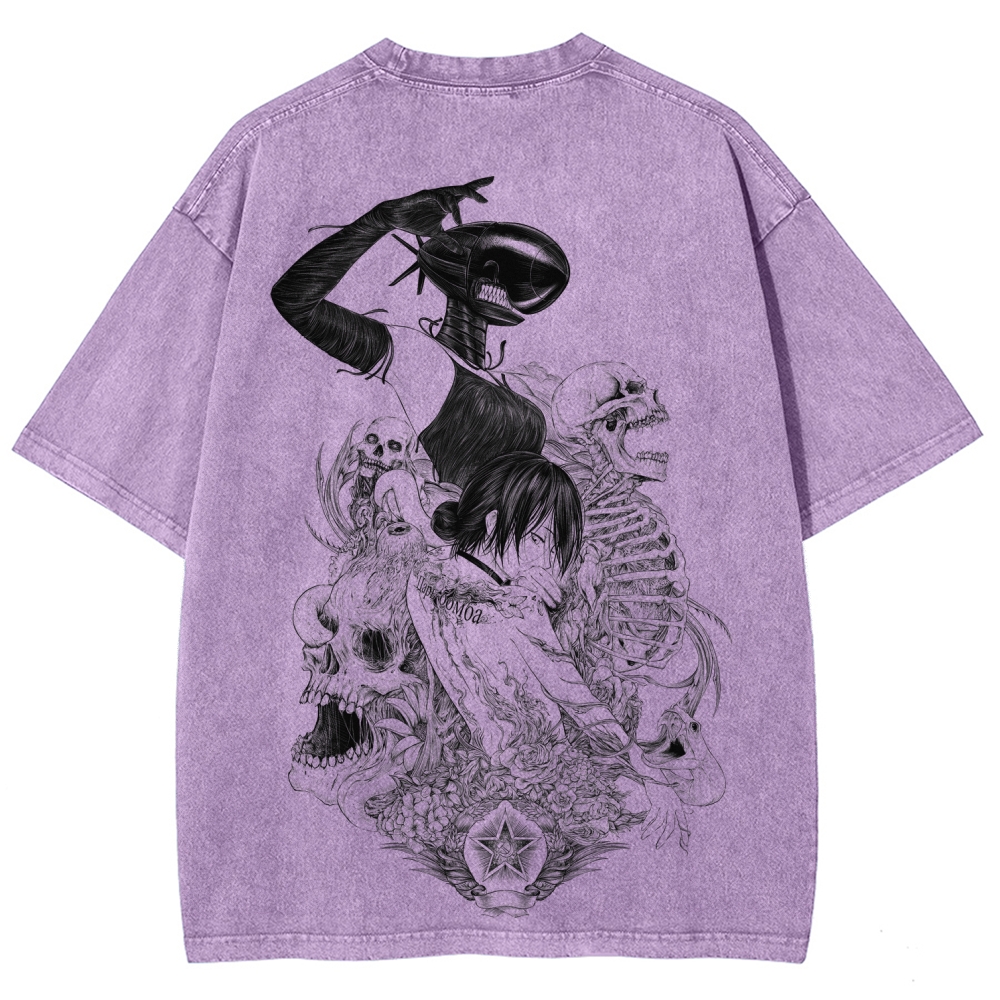 Chainsaw Man Unisex Fit Washed T-Shirt 2511004403