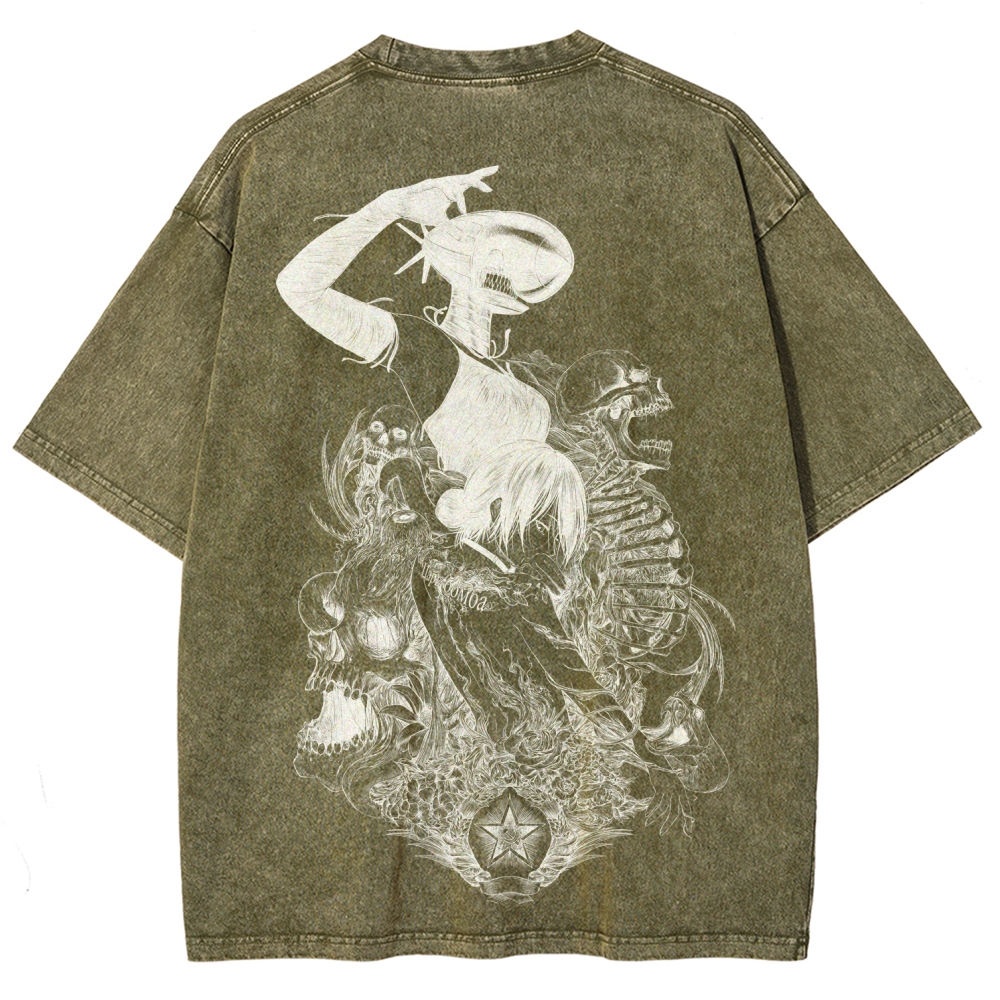 Chainsaw Man Unisex Fit Washed T-Shirt 2511004403