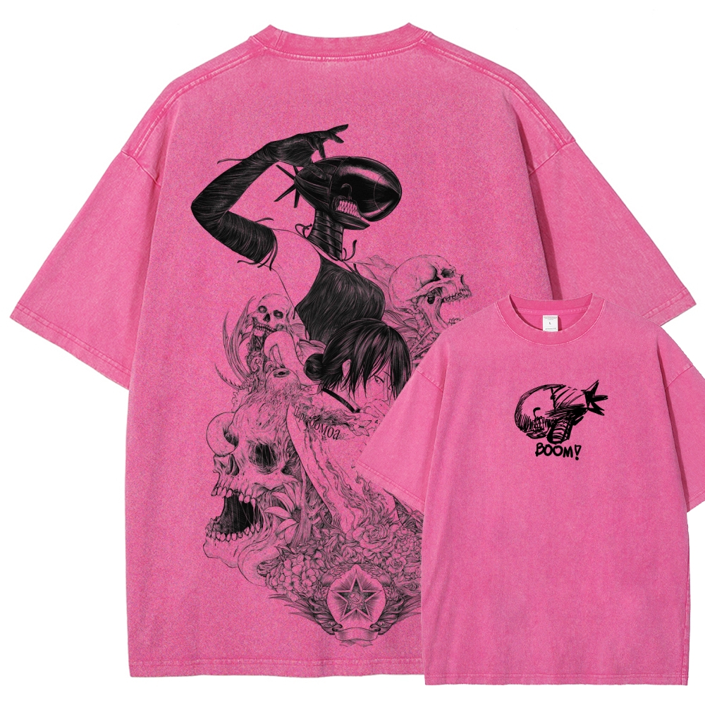 Chainsaw Man Unisex Fit Washed T-Shirt 2511004403