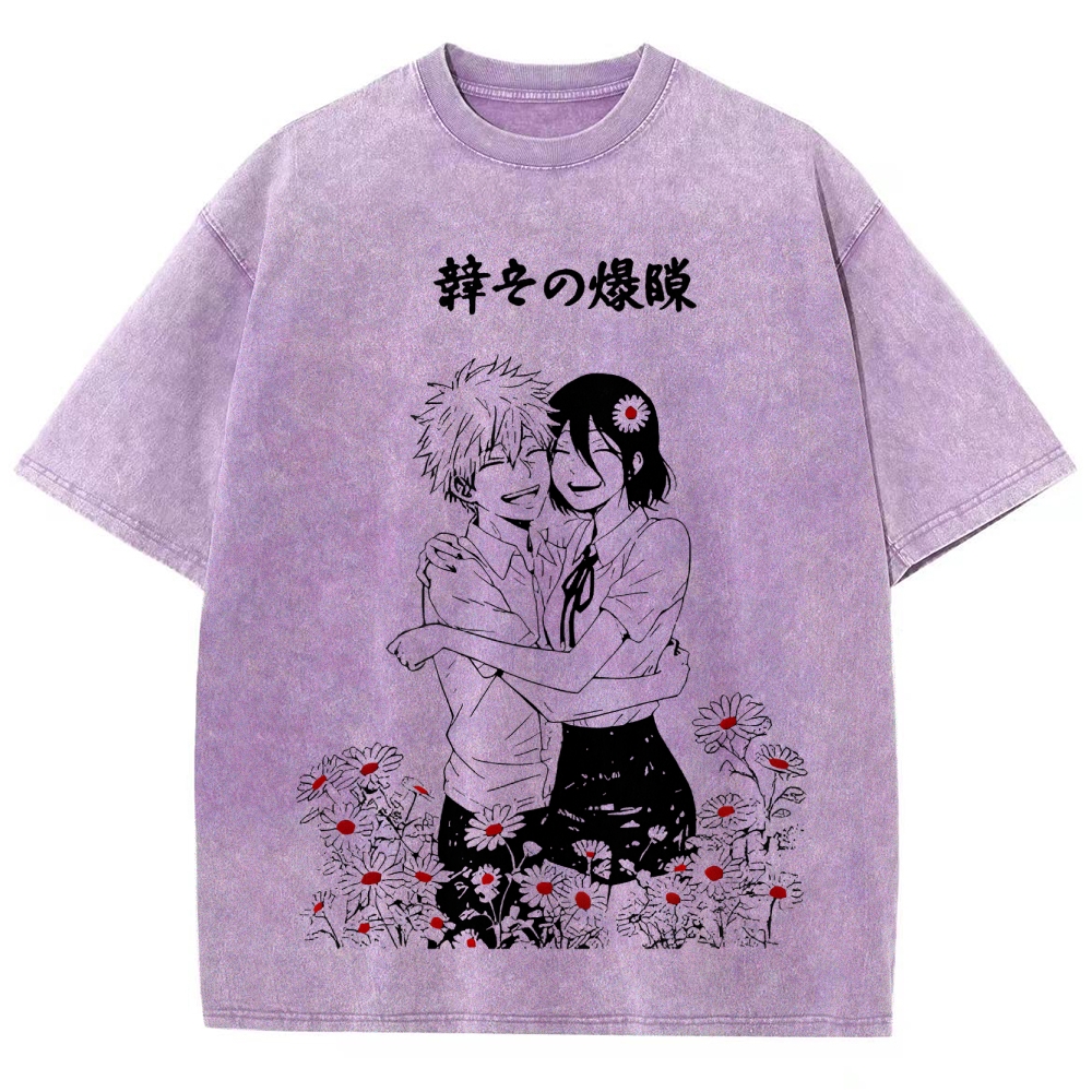 Chainsaw Man Unisex Fit Washed T-Shirt 2511007082