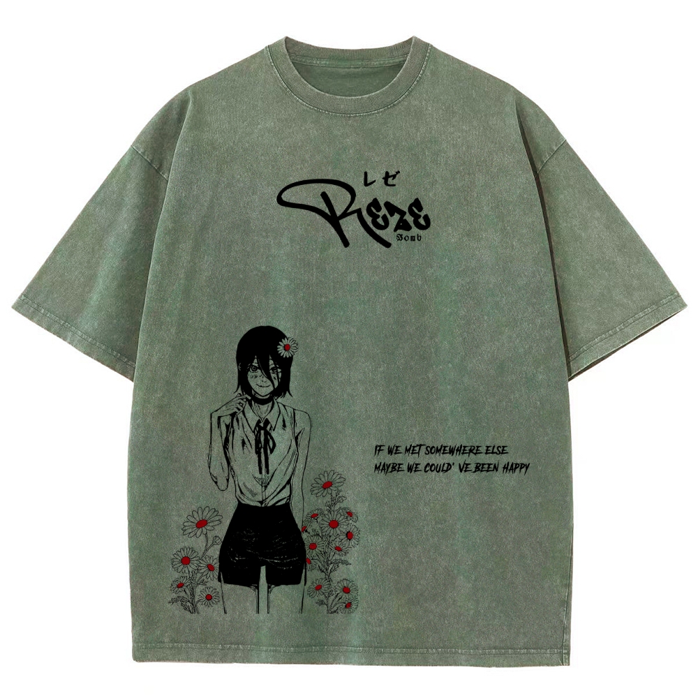 Chainsaw Man Unisex Fit Washed T-Shirt 2511007171