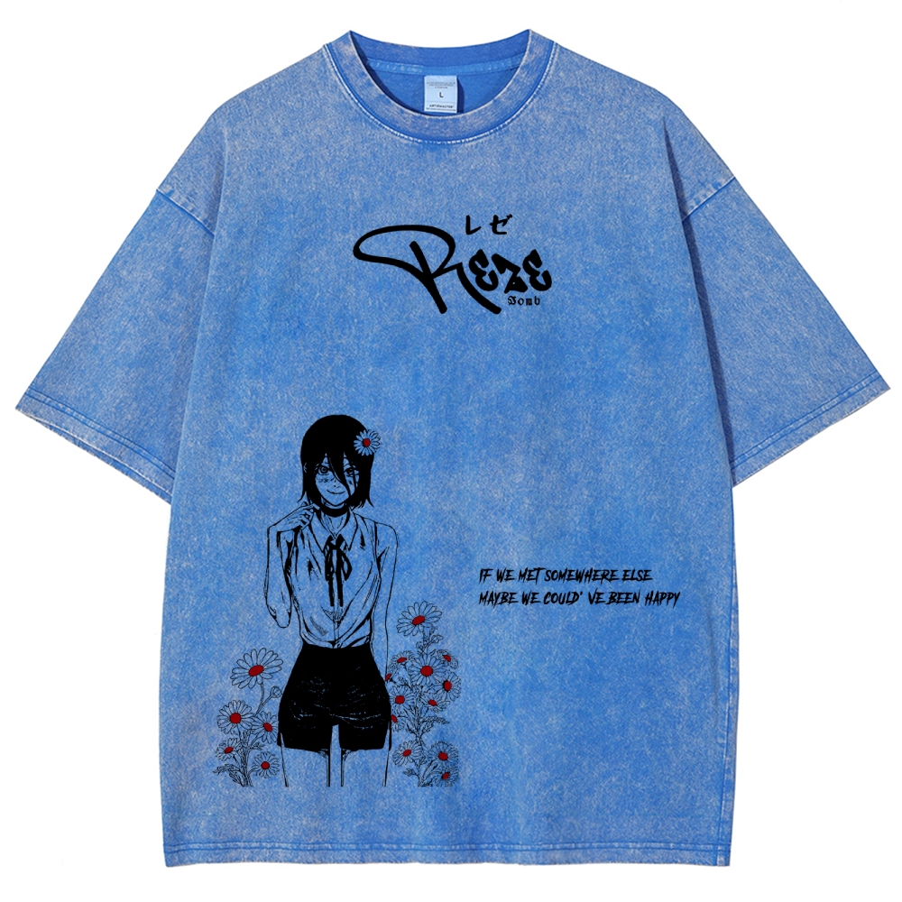 Chainsaw Man Unisex Fit Washed T-Shirt 2511007171