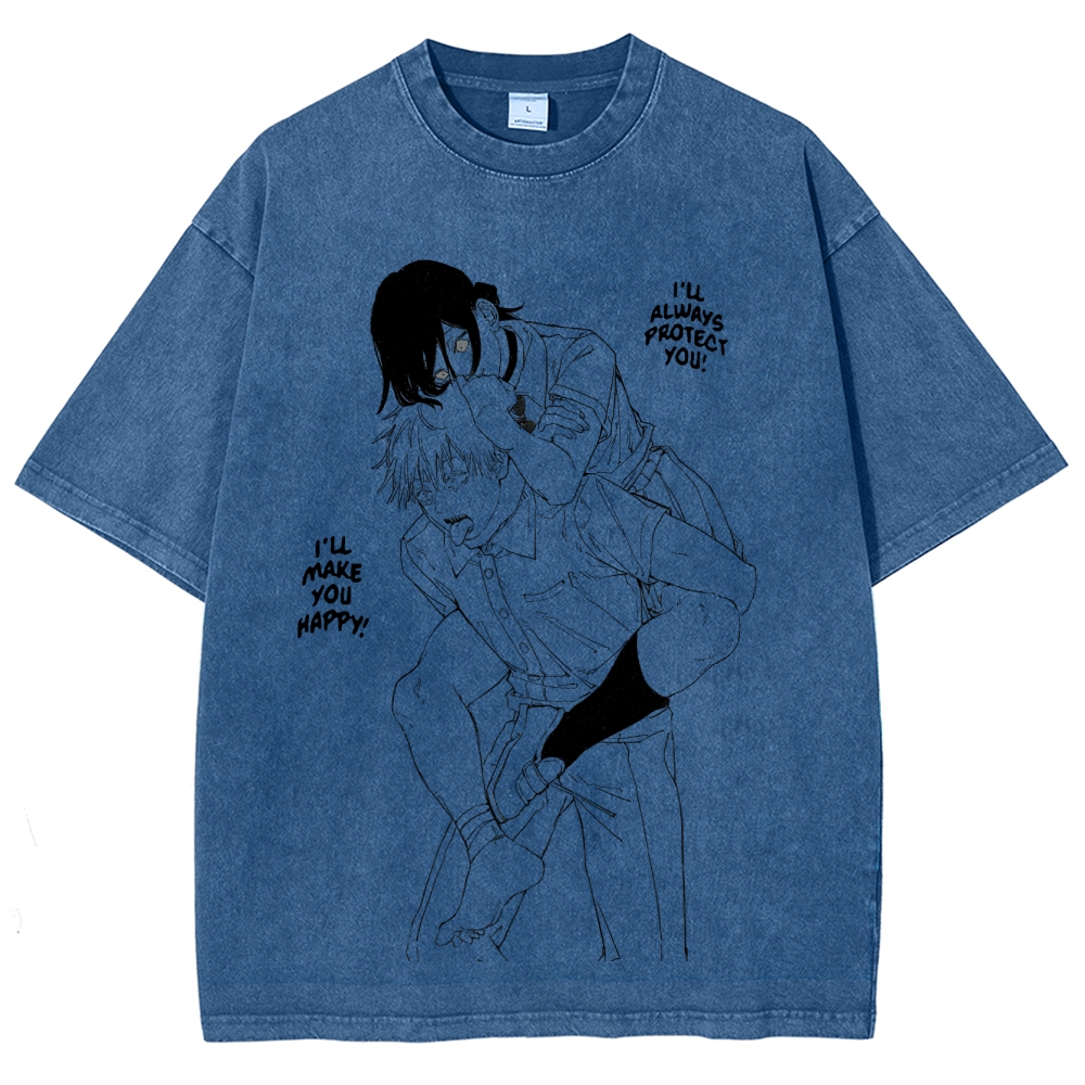 Chainsaw Man Unisex Fit Washed T-Shirt 2511007174