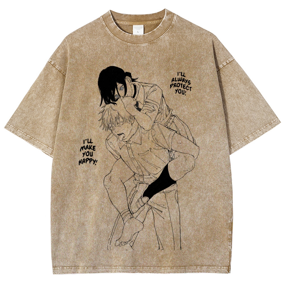 Chainsaw Man Unisex Fit Washed T-Shirt 2511007174