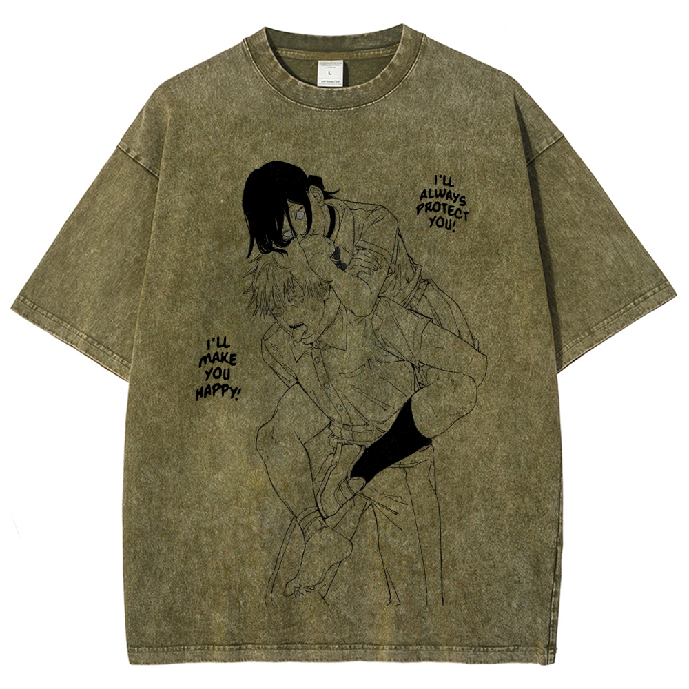 Chainsaw Man Unisex Fit Washed T-Shirt 2511007174