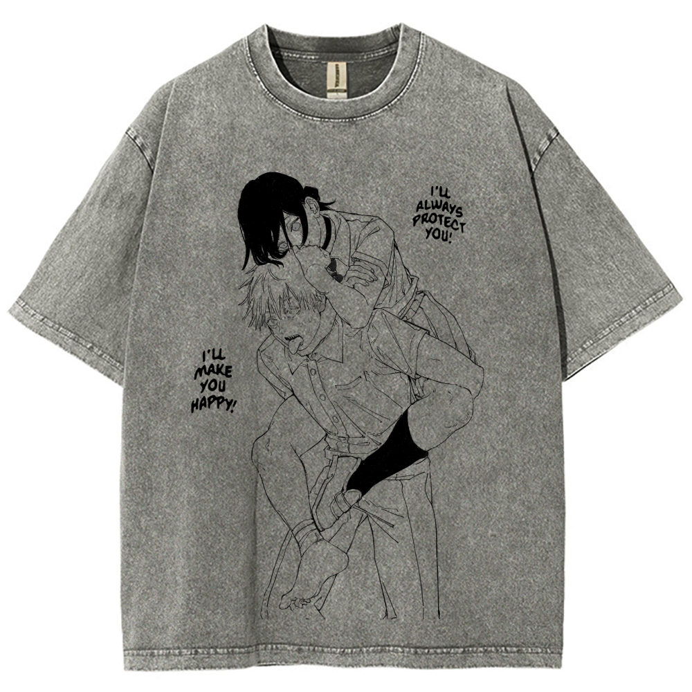 Chainsaw Man Unisex Fit Washed T-Shirt 2511007174