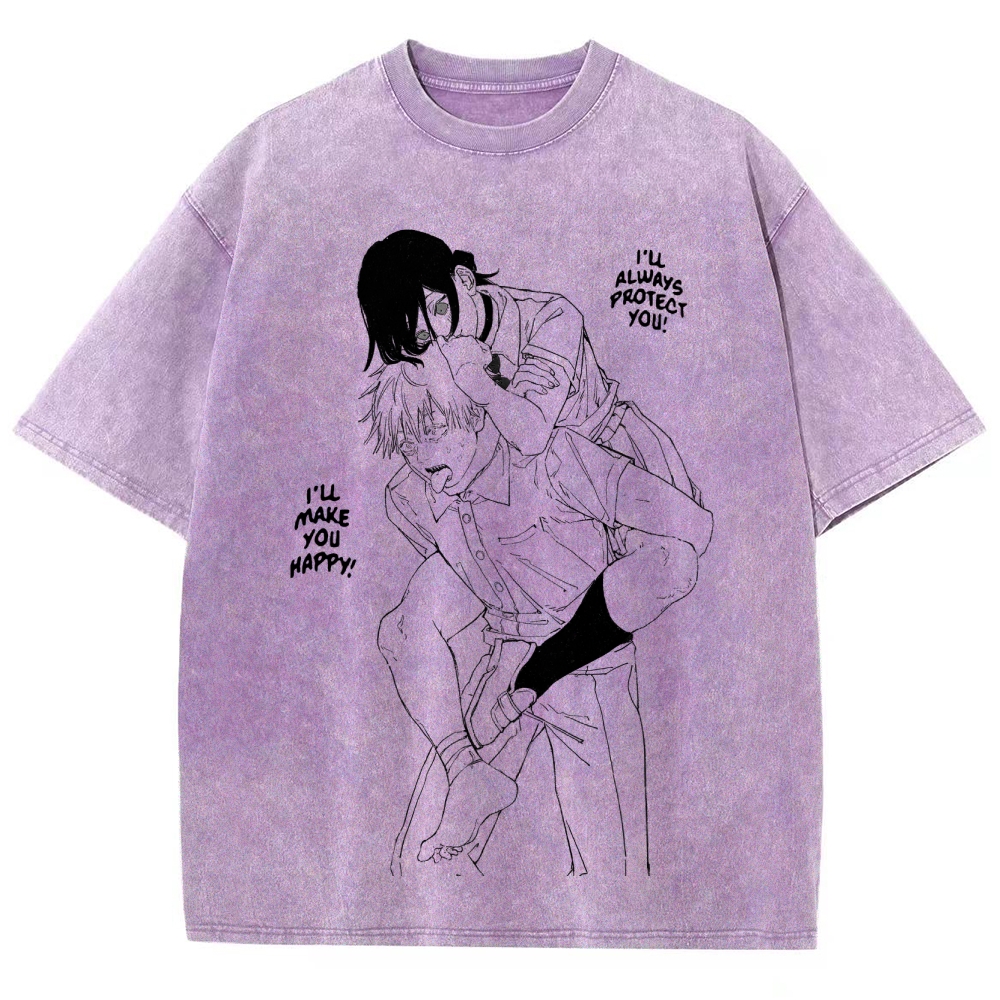 Chainsaw Man Unisex Fit Washed T-Shirt 2511007174