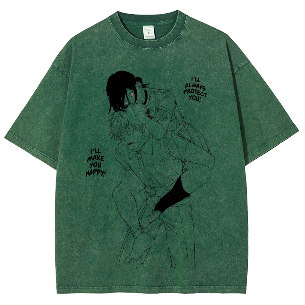 Chainsaw Man Unisex Fit Washed T-Shirt 2511007174